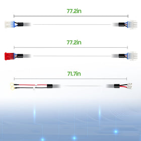 10L0L power extension cable 72 inches allows flexible placement.