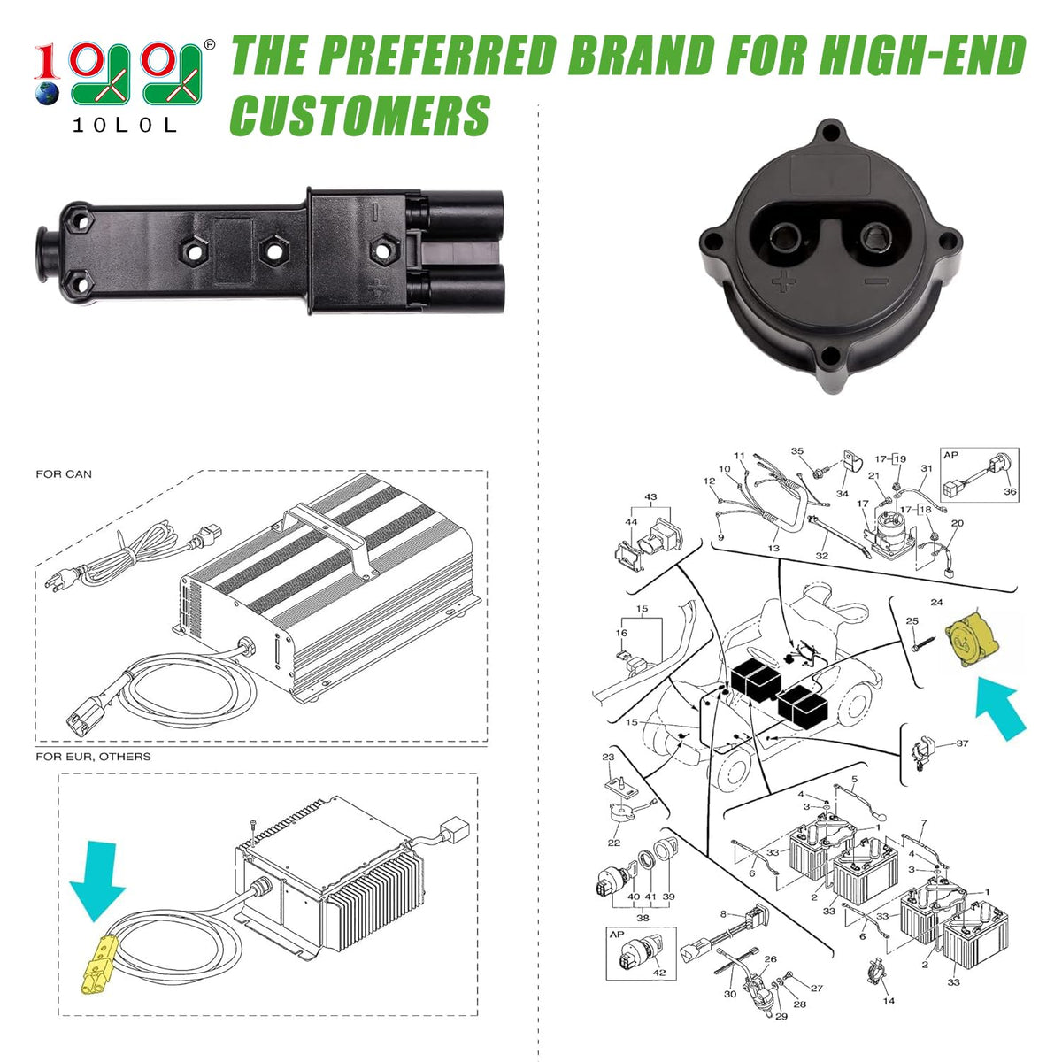 10L0L Powerwise receptacle replacement for JR1-H6181-02 improves contact and safety