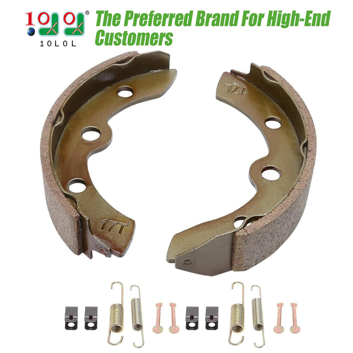 10L0L brake shoes for Club Car Precedent 2004+ provide reliable stopping