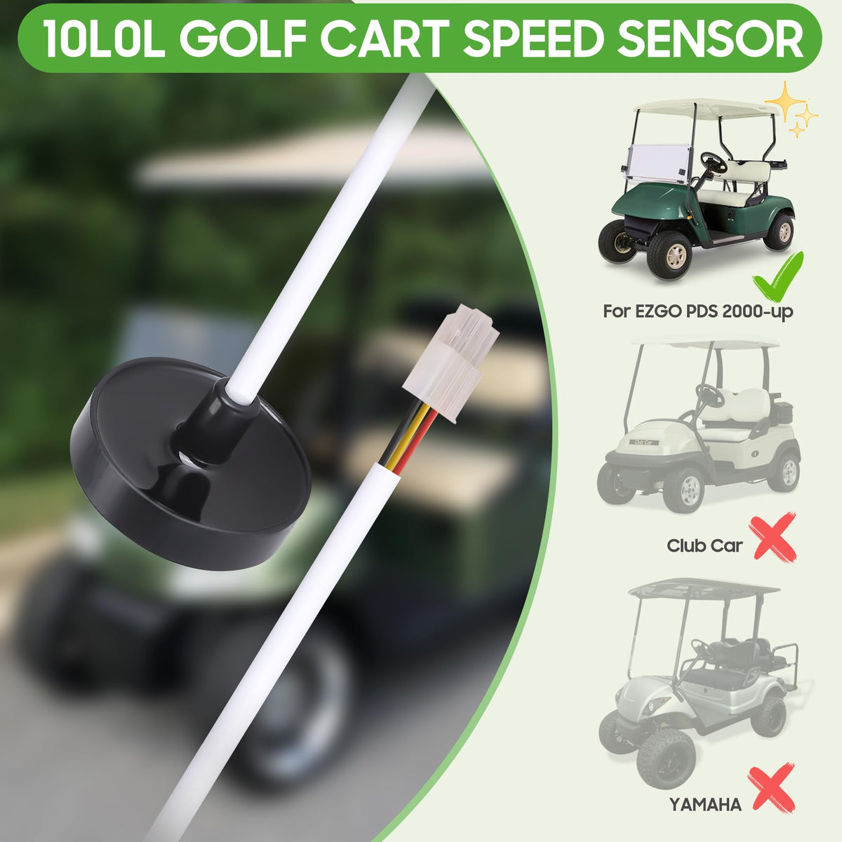 10L0L Precision-fit EZGO speed sensor ensures smooth replacement.