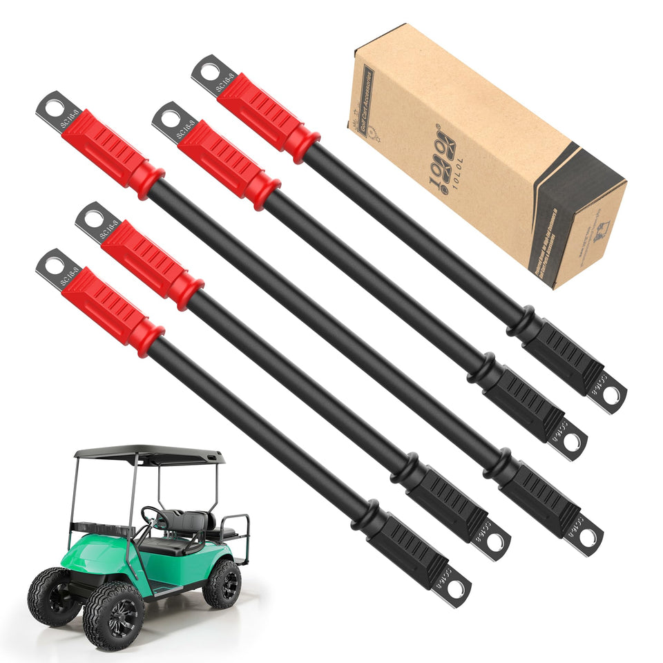 10L0L Premium Golf Cart Cables bundle for EZGO TXT upgrade improves power transfer