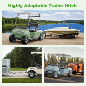 Trailer buckle design securing bumper connection on uneven terrain
