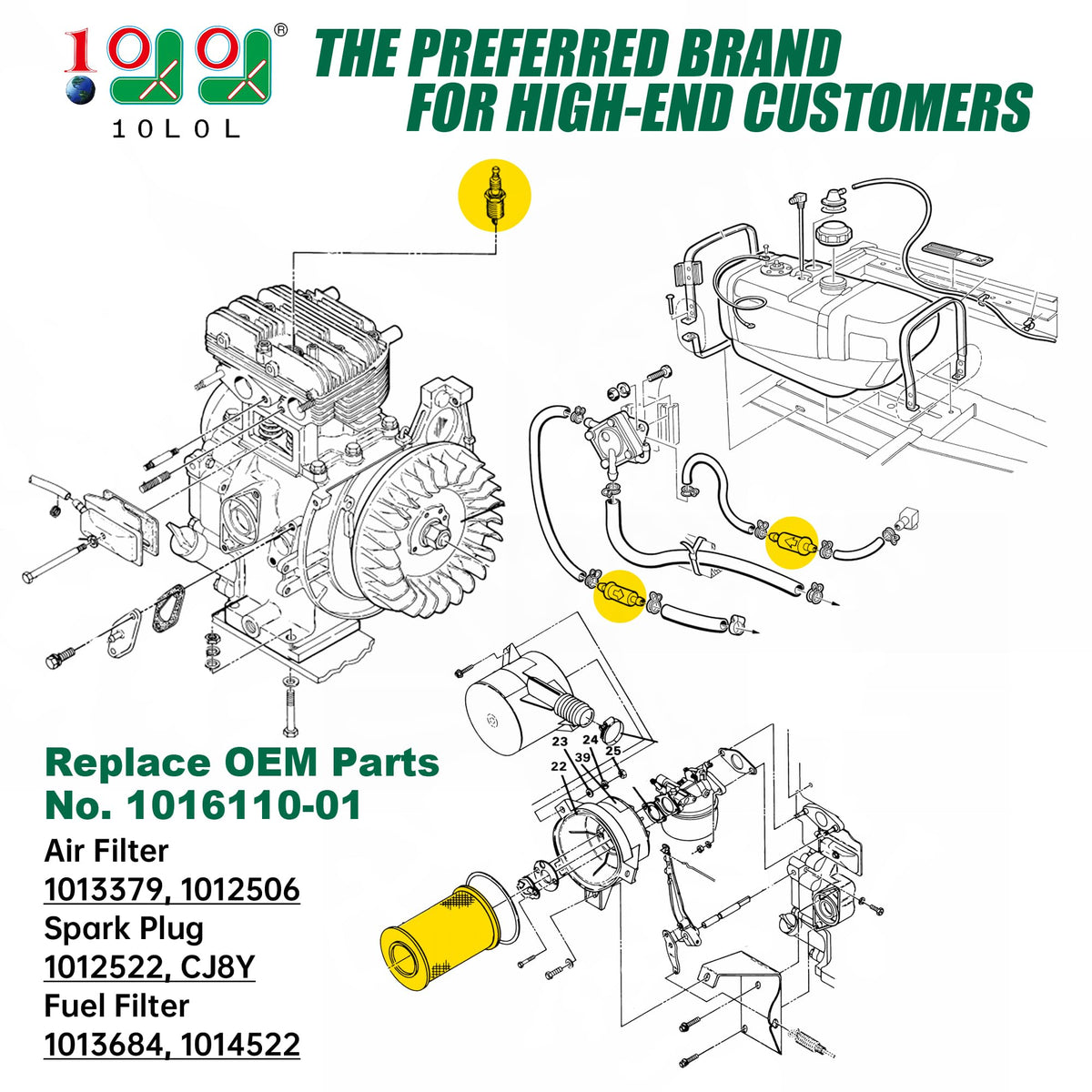 10L0L primary fuel filter supports steady fuel flow for smoother starts.