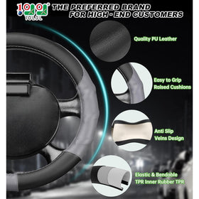 PU leather anti-slip texture enhances grip in sweaty conditions.