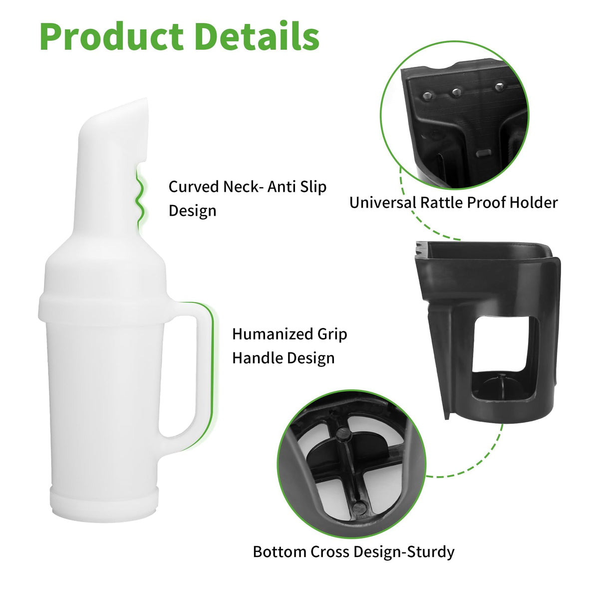 Rattle-proof holder keeps the 10L0L bottle secure during rides