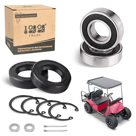 10L0L rear axle bearing and seal kit for EZGO TXT RXV assembly enhances durability and maintenance ease.