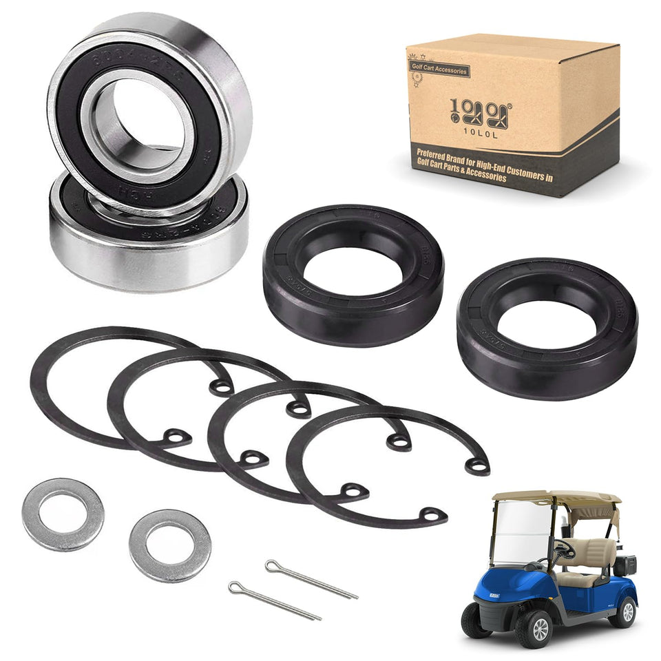 10L0L rear axle bearing kit for EZGO TXT RXV enhances durability and smooth operation.