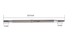 10L0L rear axle length 23.84 inches ensures proper alignment for EZGO TXT