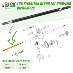 10L0L rear axle rebuild kit contents for EZGO RXV, bearings and seals included.