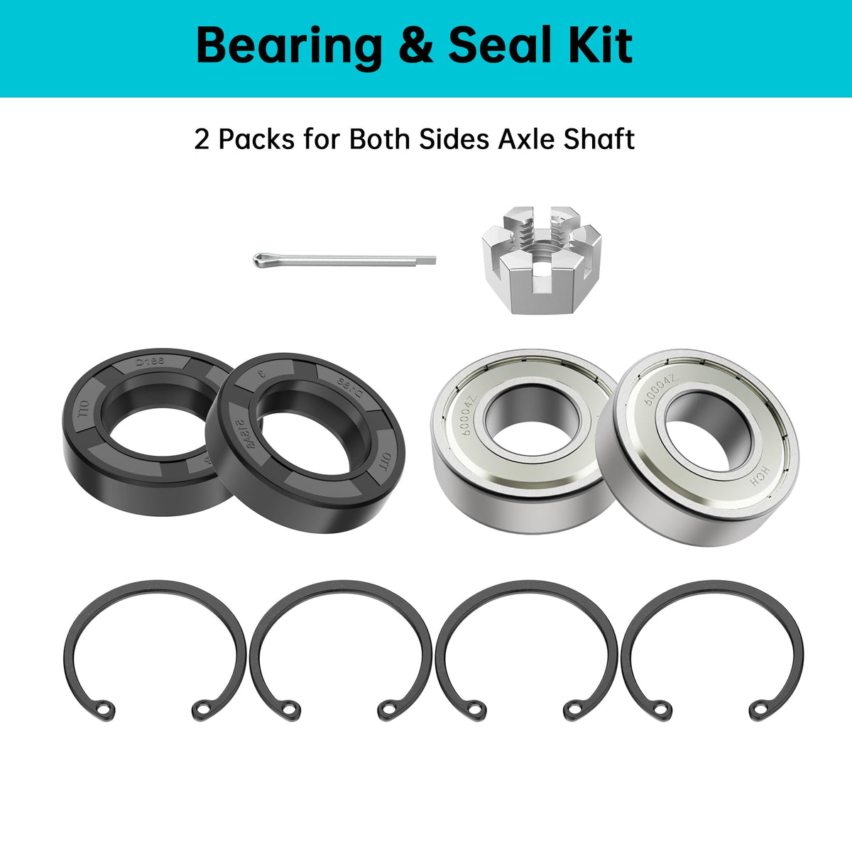10L0L rear axle shaft kit install-ready with bearing seal kit simplifies maintenance and reduces downtime