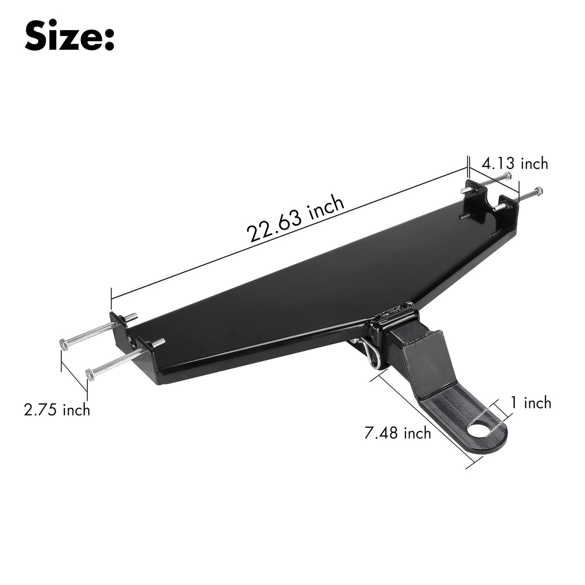 Rear-frame mount on Club Car Precedent showing sturdy connection