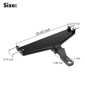 Rear-frame mount on Club Car Precedent showing sturdy connection