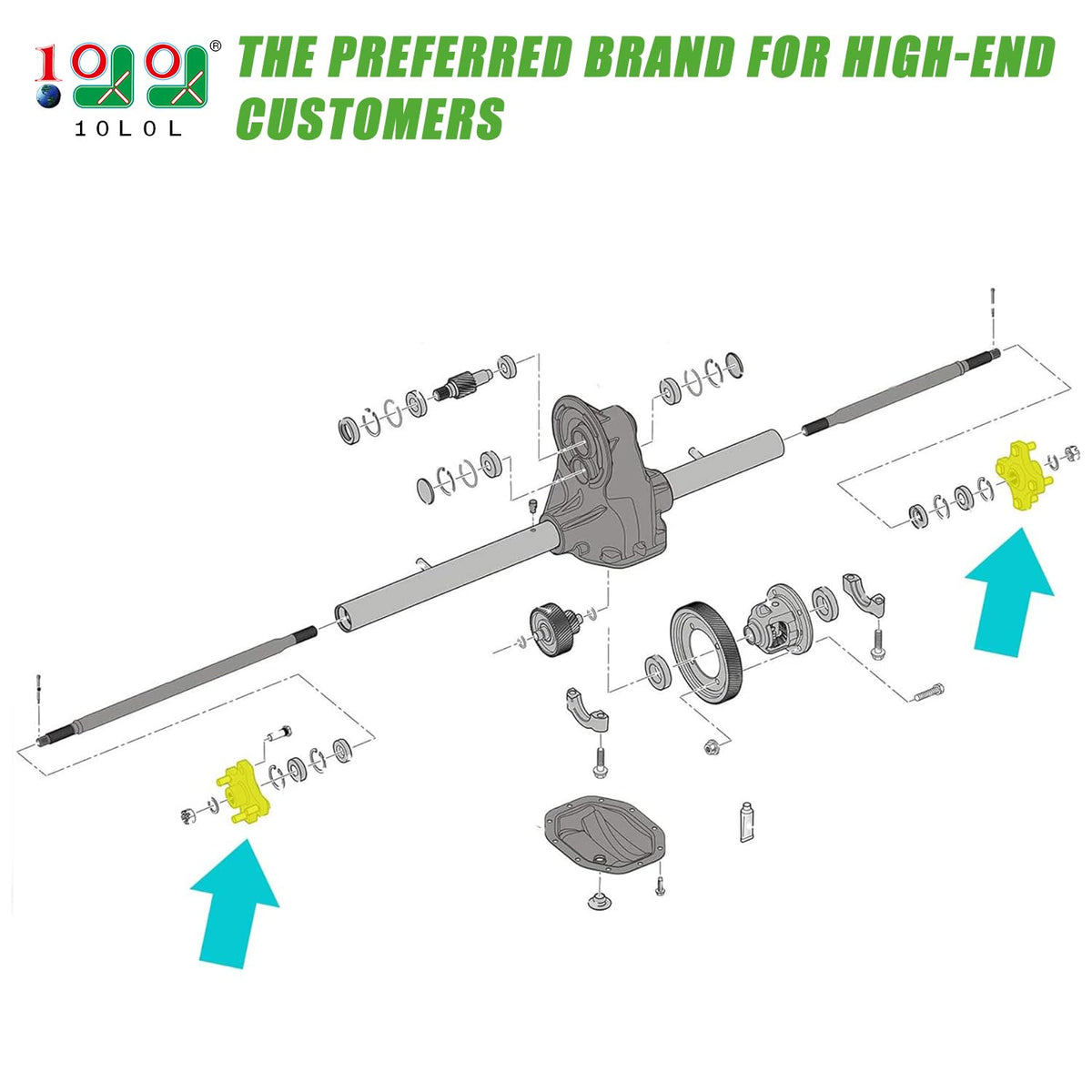 10L0L rear hub flange plate replacement maintains precise fit for worn OEM components.