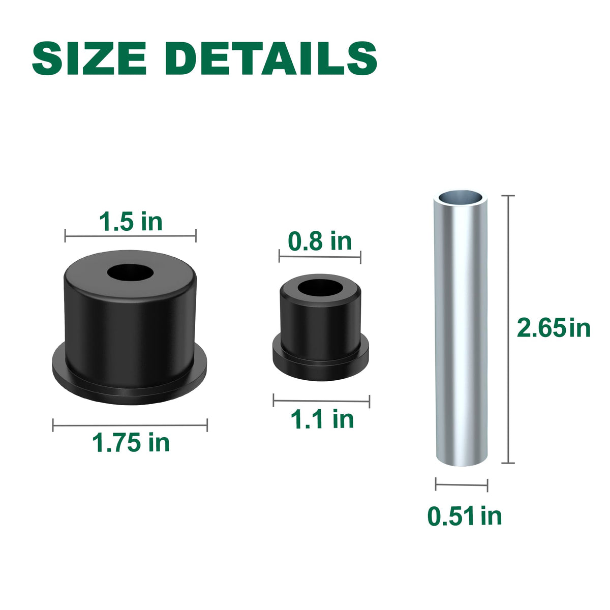 10L0L EZGO RXV rubber bushings closeup implies quieter ride potential