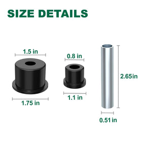 10L0L EZGO RXV rubber bushings closeup implies quieter ride potential