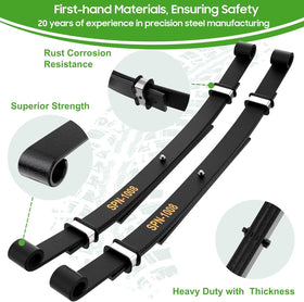 10L0L rear leaf spring with hardware, direct OEM replacement fit.
