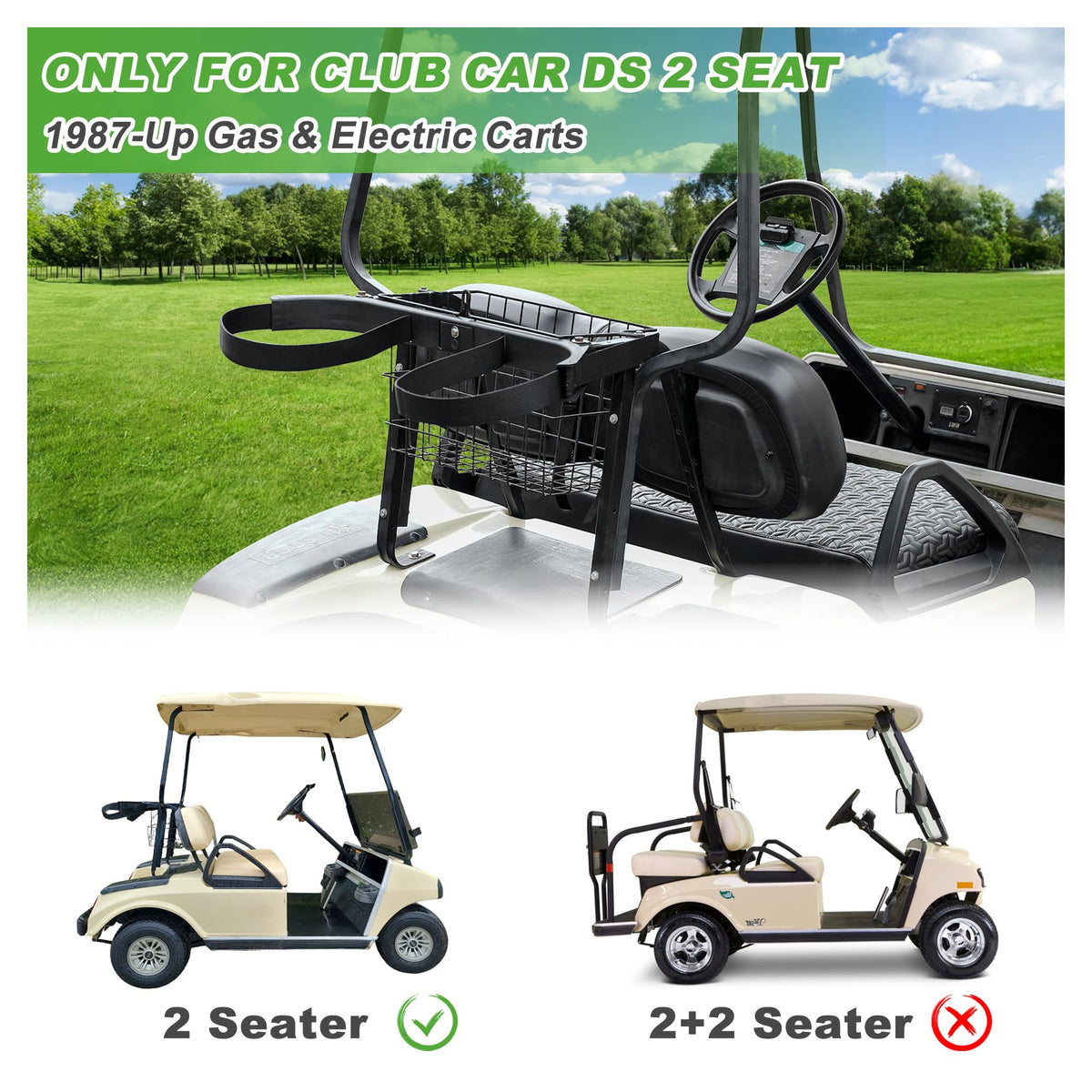 10L0L rear-seat bracket maintains a clean, secure mount for compatible carts