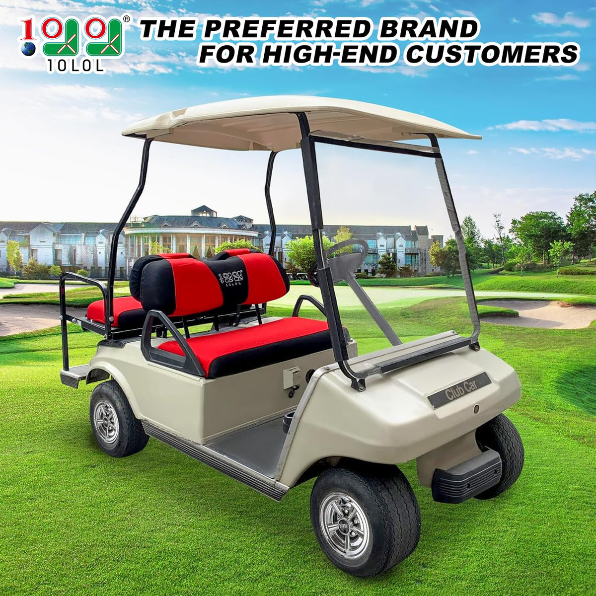 10L0L rear seat cover for EZGO TXT protects against wear