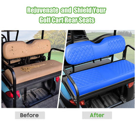 10L0L breathable sponge inner layer adds comfort on blue rear seats