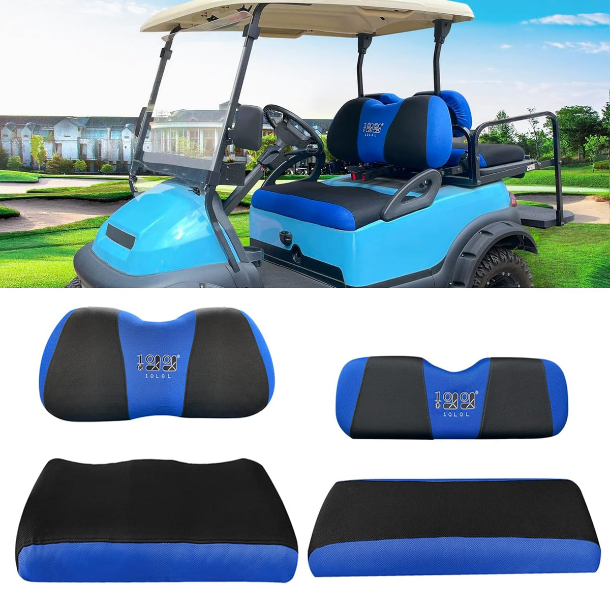 10L0L rear seat cover on Yamaha G29 Drive protects seats while breathable comfort