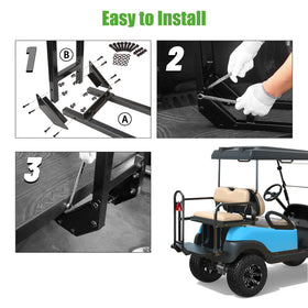 10L0L rear-seat installation bracket-to-seat length is 10.5 to 11 inches.