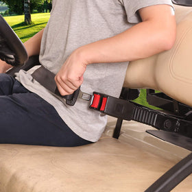 10L0L Rear Seatbelt Installation Closeup highlights rear fit for additional passenger safety.
