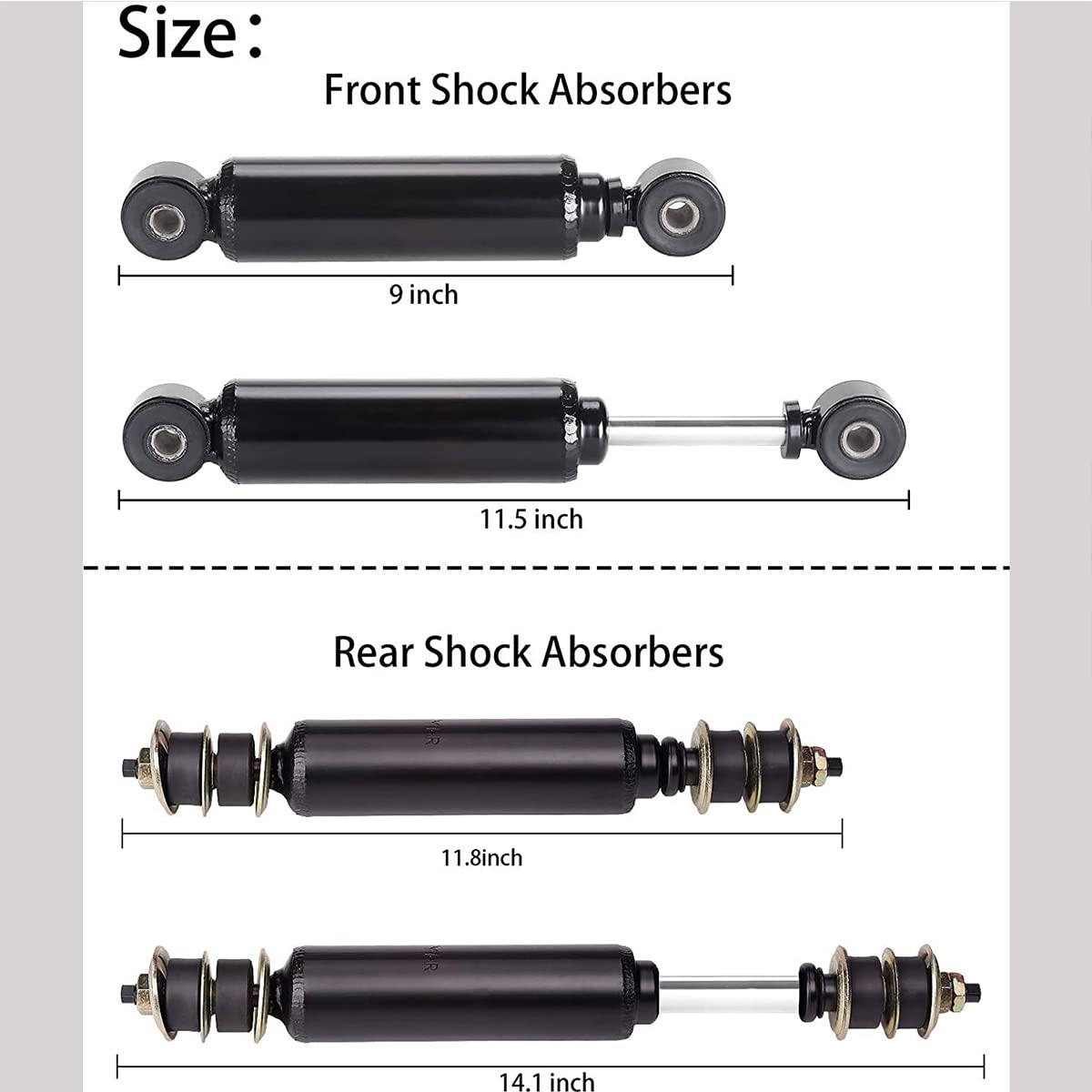 10L0L rear shock for Club Car DS electric 1988+ absorbs bumps for quieter rides
