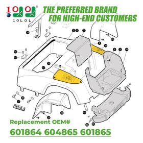 10L0L rear side guard passenger side protects RXV rear corners from chips