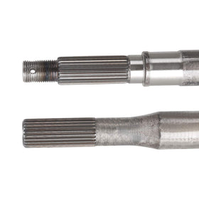 Detail of 10L0L rear splined axle shaft showing robust design