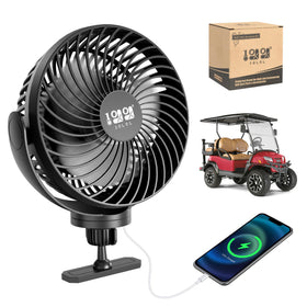 10L0L rechargeable fan with magnetic base securely attaching to metal surfaces for outdoor use
