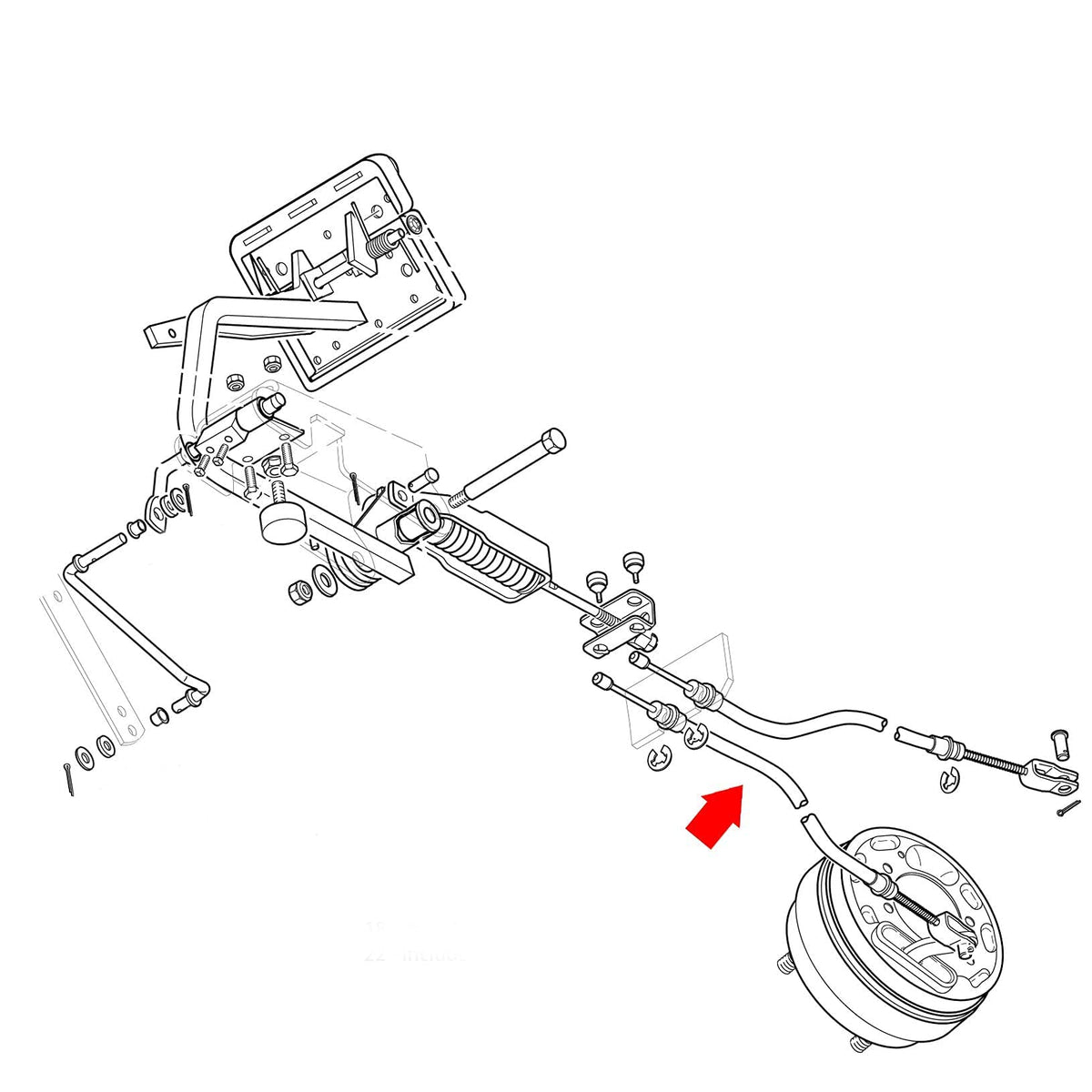 10L0L replacement brake cables for EZGO carts ready to install