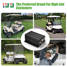 Close-up of the replacement controller, showing durable casing for long-lasting golf cart reliability