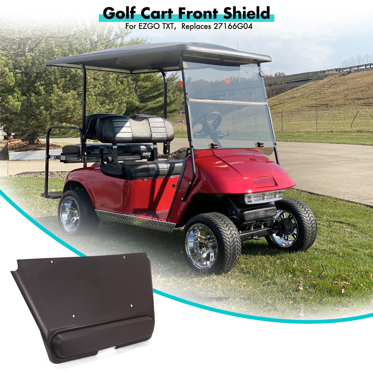 10L0L replacement-shield-27166g01-27166g02-27166g04 fits EZ-GO carts