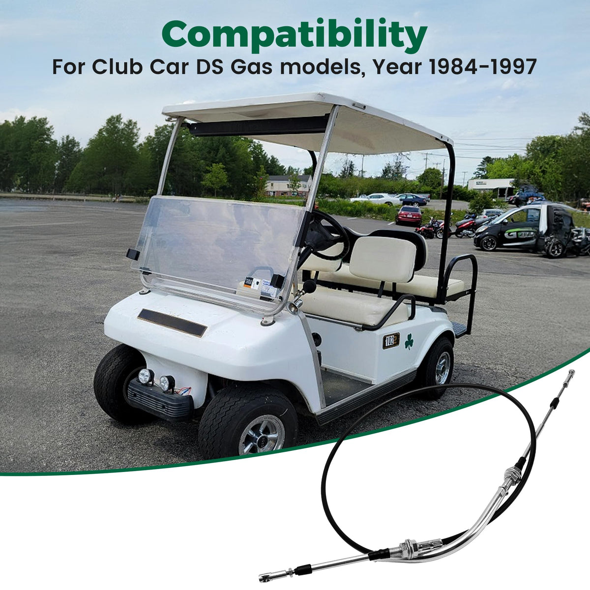 10L0L OEM 1013085 replacement shift cable for Club Car DS, reliable upgrade.