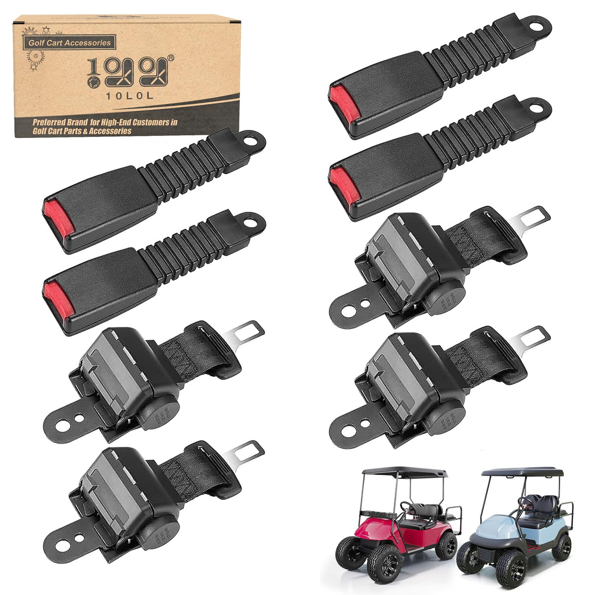 10L0L retractable seat belt kit on a front seat improves passenger safety on rough terrain