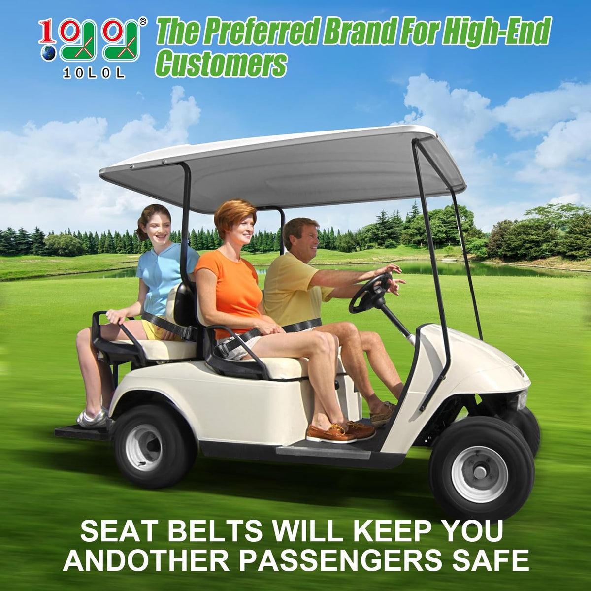 10L0L belt kit installed on rear seat for stable, secure rides