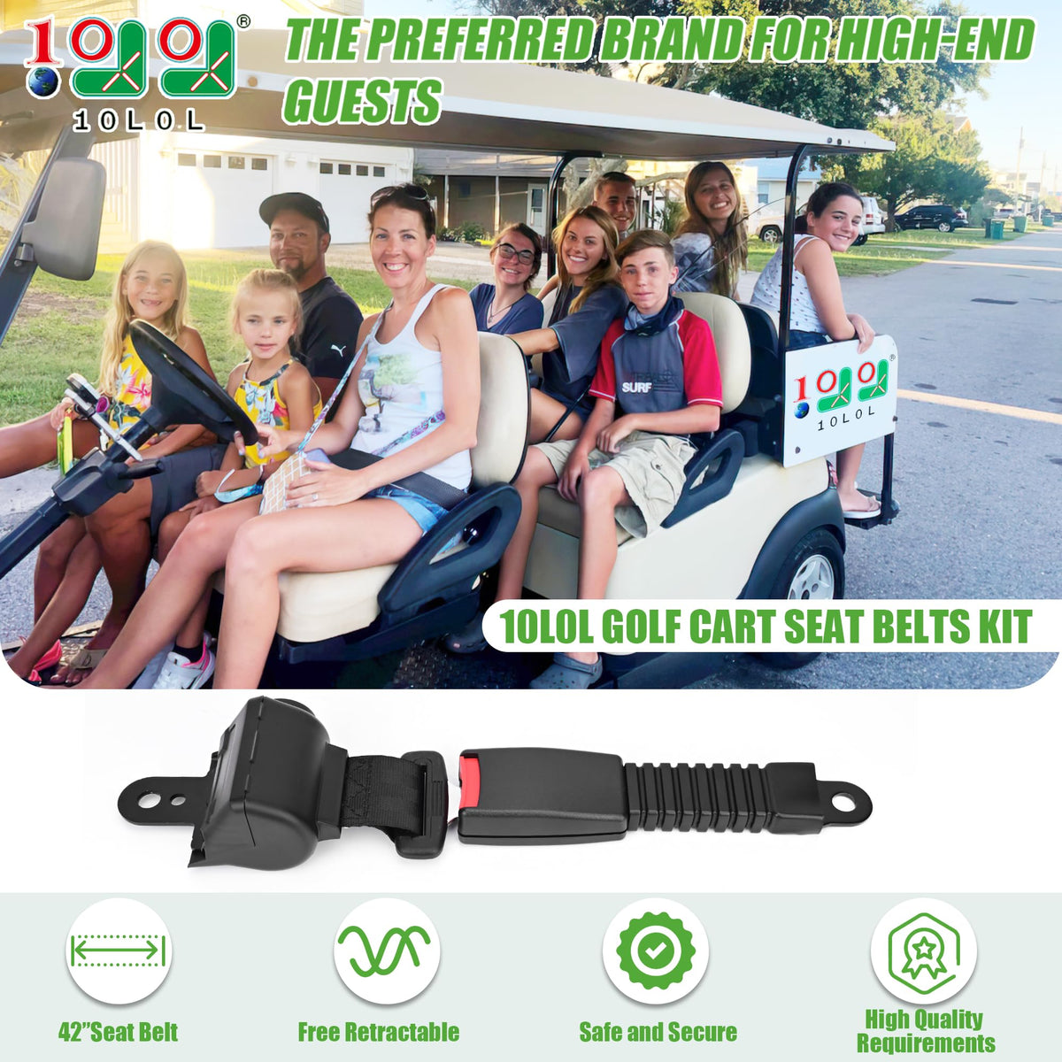 10L0L retractable seat belt rear assembly demonstrates versatile rear-seat protection.