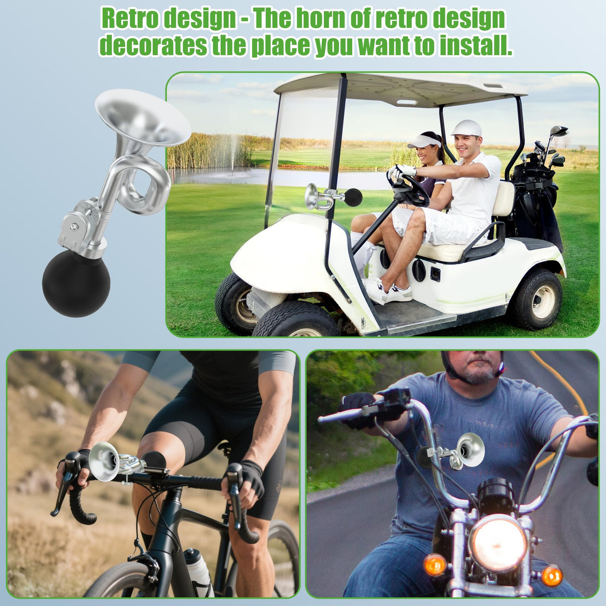 10L0L retro chrome snail design adds vintage charm to vehicles.