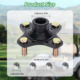 10L0L rear hub kit on a golf cart improves ride stability.
