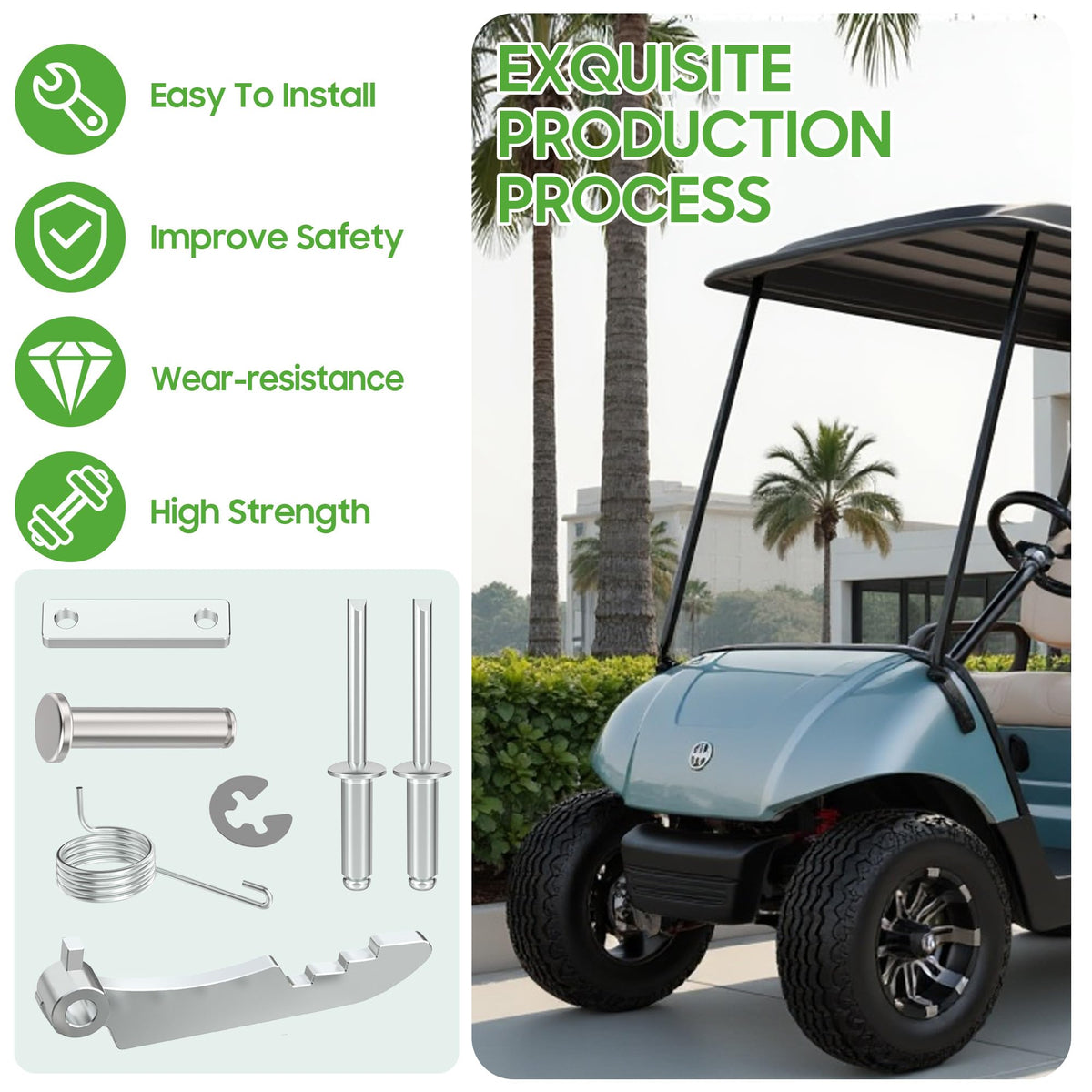 10L0L rivet pack supports secure brake assembly.