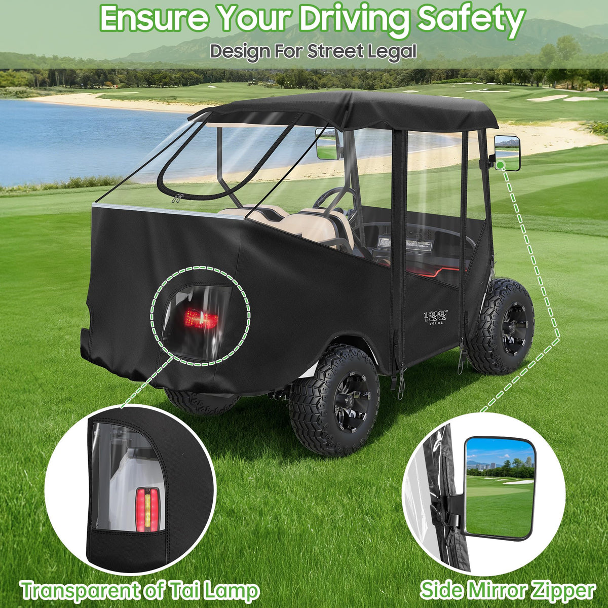 10L0L roll-up windshield and doors enable quick weather control and easy access.