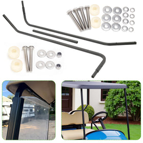 10L0L EZGO TXT replacement brackets restore front roof rigidity and alignment.