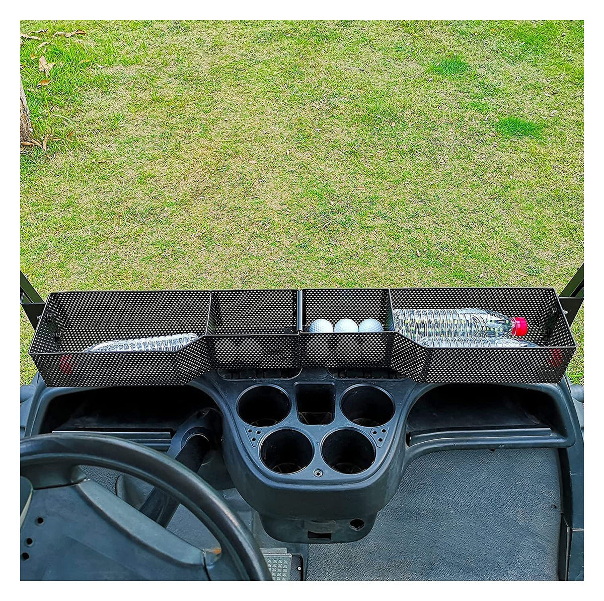 10L0L rubberized steel mesh basket delivers sturdy, wobble-free fit.