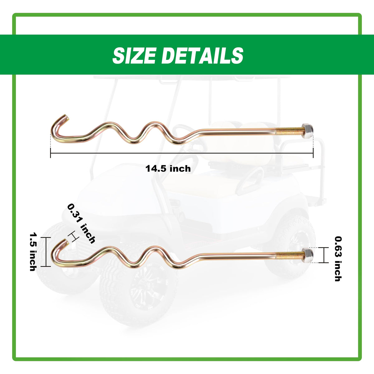 10L0L S-type bolt hold down rod ready for installation.