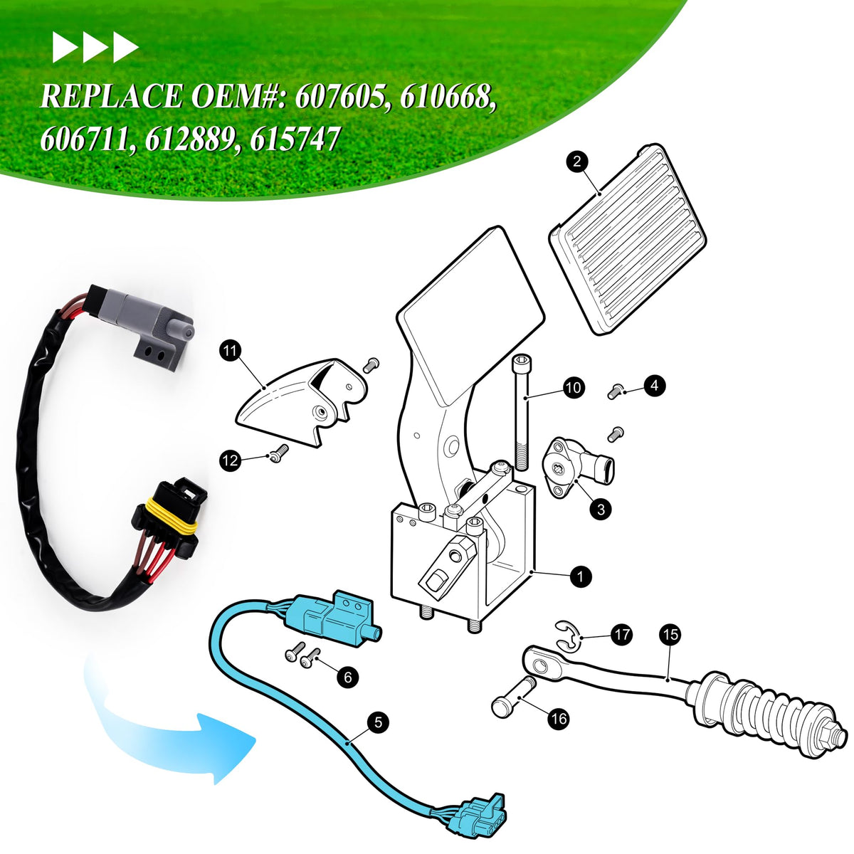 10L0L Safety-focused brake pedal switch in action suggesting improved control.