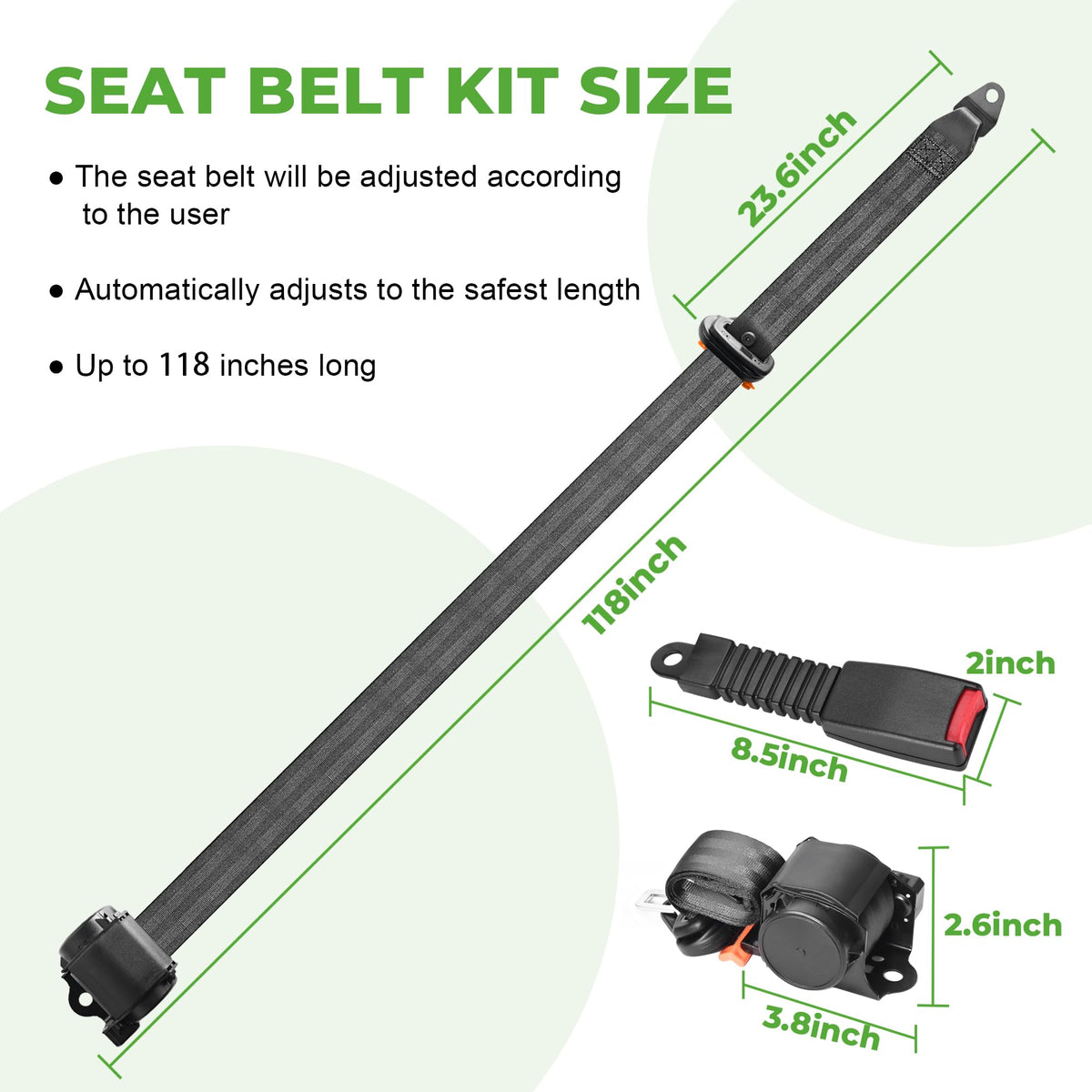 10L0L belt buckle design keeps access unobtrusive while driving.