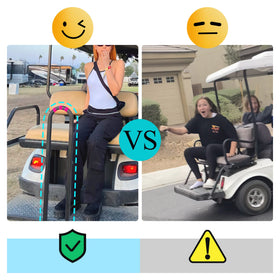 10L0L safety grab bar supports rear passengers during rides