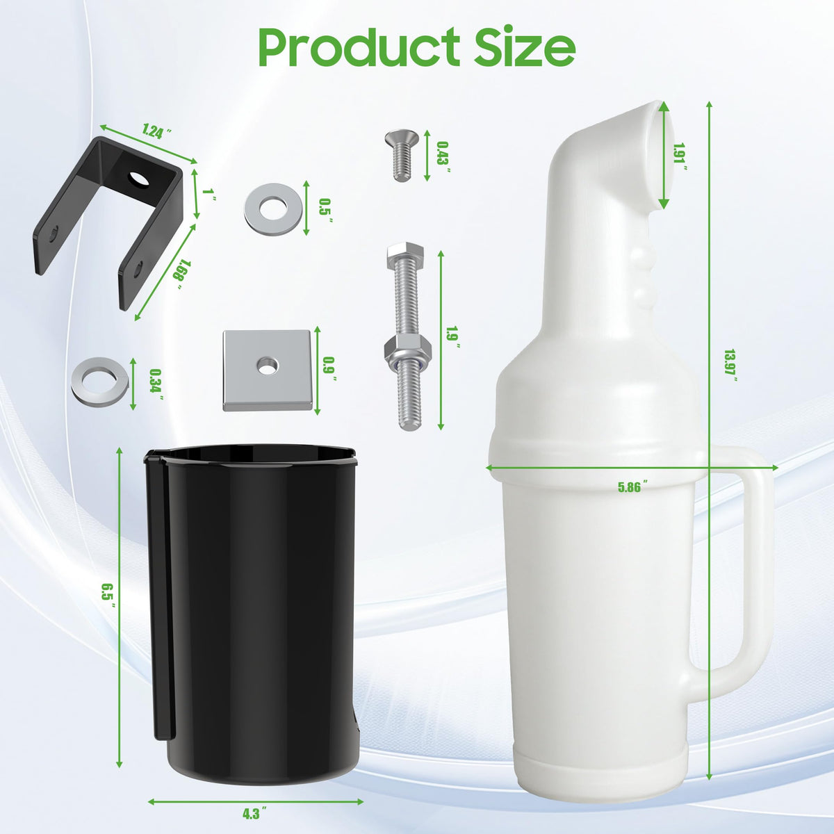 10L0L sand bottle kit included with screws and nuts for quick install