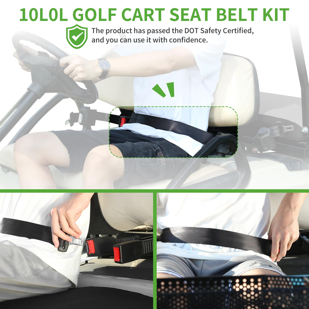 10L0L belt length adjustable up to 42 inches on display