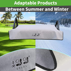 10L0L universal 50x30 inch seat blanket complements most two-person carts.